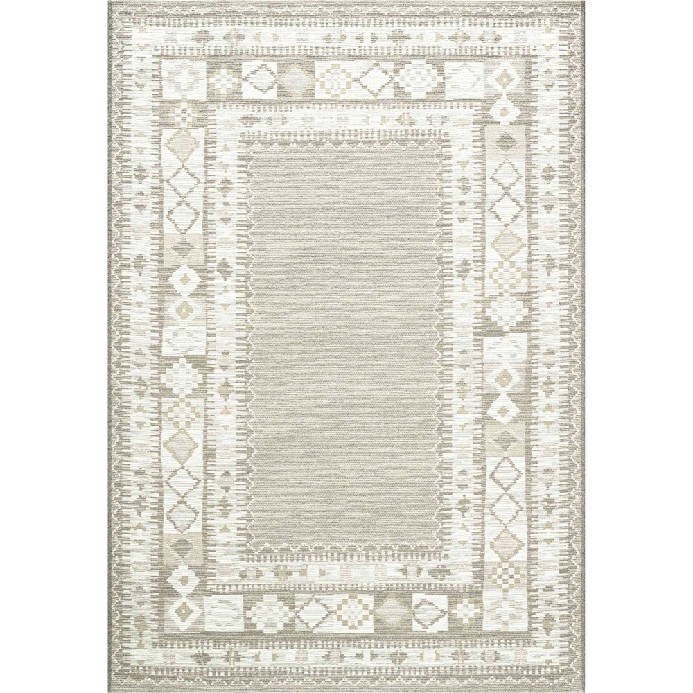 Cabana 84001 8001 Boho Flatweave Rug in Beige